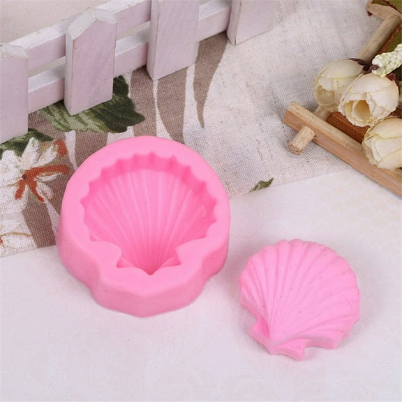Fashion Big Sea Shells Shapes 3D Silicone Fondant Cake Mold Tools Bakeware HFWA