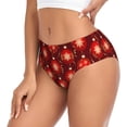 thumbnail image 2 of Kdxio Culottes Taille Haute Imprimé Boules Rouges de Noël pour Femmes, sous-Vêtements en Coton Évacuant l'Humidité-3TG, 2 of 6