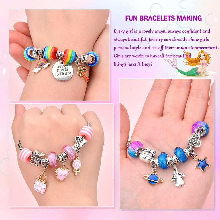 DIY Charms Bracelet Making Set Spacer Beads Pendant Accessories For Bracelet  Necklace Jewelry Making Creative Children Gifts 