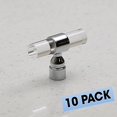 thumbnail image 3 of Lucite on Polished Chrome - Knob 2.2" x 0.66" Face - Clear Acrylic Cabinet Handle Furniture Door(10 Pack), 3 of 3