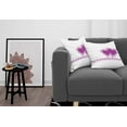 thumbnail image 3 of Ambesonne Love Throw Pillow Cover 2 Pack, Romance Art 2 Heart Motifs, 24", White and Purple, 3 of 5