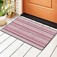 thumbnail image 2 of YFYANG 72"x48" Non-Slip Flannel Carpet Doormat, Living Room Bedroom Office Decorative Area Rugs, Indoor Pink Vintage Stripes Floor Mats, 2 of 7