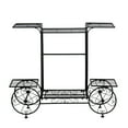 thumbnail image 3 of LINJH Vintage Metal Garden Cart Stand Planter Flower Rack Potted Holder Parisian Style, 3 of 10