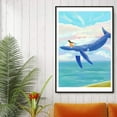 thumbnail image 2 of IDEA4WALL Framed Canvas Wall Art for Living Room, Bedroom Whale Canvas Prints for Modern Home Decoration Ready to Hang, 2 of 4