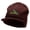 Brown, variant on Everest Mountain Big Knit Ribbed Beanie with Visor - Black XL-3XL