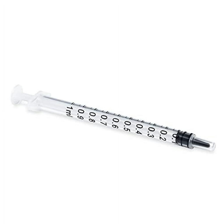 1ml Syringe Sterile with Luer Slip Tip - 100 Syringes by BH Supplies (No  Needle) Individually Sealed