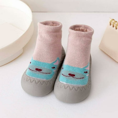 

nsendm Autumn And Winter Comfortable Baby Toddler Shoes Cute Cartoon Shape Children Cotton Warm Breathable Shoe for Toddlers Pink 12