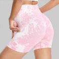 thumbnail image 2 of KPOPLK Womens Biker Yoga Shorts with Pocket, High Waisted Tummy Control 3 Inch Workout Spandex Athletic Gym Shorts,Pink,Size M, 2 of 5