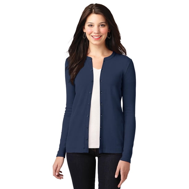 navy button down cardigan