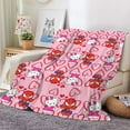 thumbnail image 2 of Hello Kitty Spider-Man Cartoon Anime Flannel Blanket Kt Spiderman Throw Home Sofa Lunch Break Blankets Student Blankets Nap Gift LS, 2 of 5