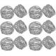thumbnail image 1 of Handmade Silver Round Mesh Napkin Rings Holder For Dinning Table Parties Everyday, Set Of 12 (silver, 12), 1 of 5