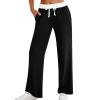 thumbnail image 1 of Plebaso Women's Wide Leg Pants Drawstring Loose Lounge Pants Casual High Waisted Trousers with Pockets, 1 of 6