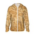 thumbnail image 1 of Balery Old Vintage Map Of Sea Sudadera ligera de manga larga con capucha y protección solar UPF 50+ para hombre y mujer, ideal para pesca y running-Medium, 1 of 7