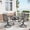 Gray, variant on DIFY 5PCS Outdoor Dining Set, 41" Round Dining Table and 4 Swivel Chairs, Black/Dark Blue