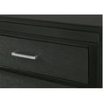 thumbnail image 2 of Newboti Furniture 5-Drawer Tall Chest Modern 1pc Black Finish Solid Wood Wooden Crocodile Texture Crystal Tufted Handle Bedroom Home Furniture 03100, 2 of 5