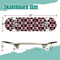 thumbnail image 2 of 31'' Complete Skateboard 7 Layer Canadian Maple Double Kick Deck Skateboards Cute Heart Flower Check Checked Checkered Gingham Skate Board for Beginner Adult Gifts, 2 of 5
