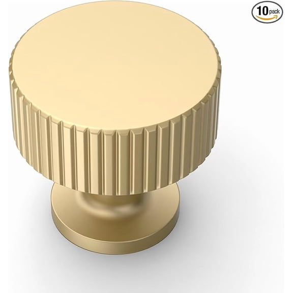 10 Pack Brushed Gold Kitchen Cabinet Knobs Drawer Cabinet Hardware Zinc Knobs for Dresser Drawers