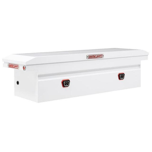 Weather Guard Tool Box 120-3-04 Crossover; Low Profile; Single Lid; Powder Coated; White; Steel; 11 Cubic Feet Capacity