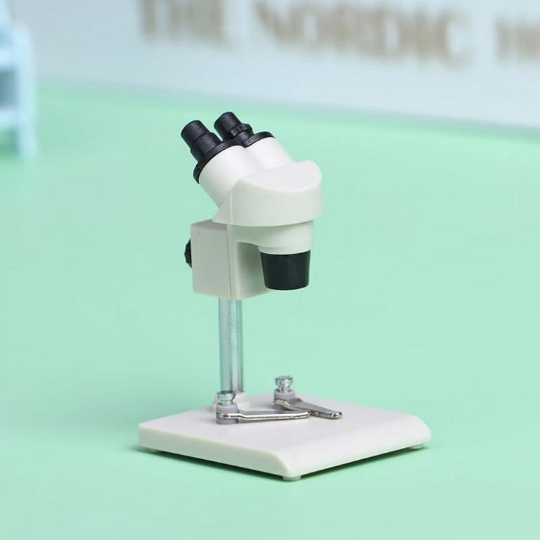  Zerodeko 1:12 Scale Dollhouse Microscope, Realistic Miniature  Microscope Model, Fake Biological Microscopes for Dollhouse DIY Micro  Landscape Ornament : Toys & Games