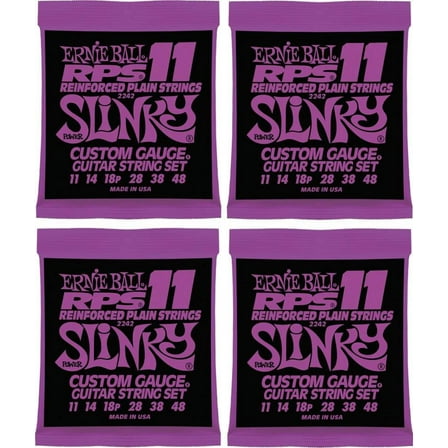 Ernie Ball RPS Power Slinky Electric Guitar Strings, Custom Gauge, Lot/4, P02242^4
