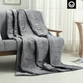 thumbnail image 3 of Cozy Tyme Chike Weighted Blanket - 20 Pound Quilted Cover 72"x 80" Grey, 3 of 10