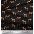 thumbnail image 2 of Soimoi Black Cotton Duck Fabric Horse & Dot Animal Print Fabric by Yard 44 Inch Wide, 2 of 3