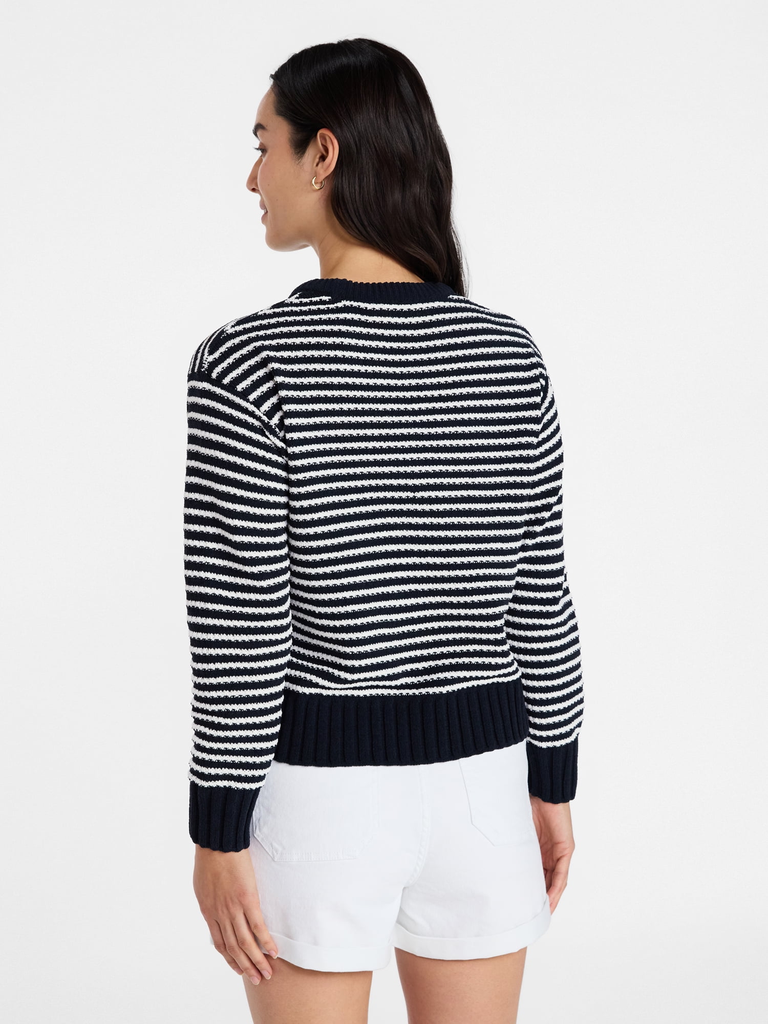Time and Tru Women's Pullover Chenille Top with Long Sleeves, Sizes XS-XXXL