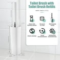 thumbnail image 3 of DEBGFS Disposable Toilet Brush with 14 Toilet Brush Refills Heads Toilet Bowl Cleaner Holder Set  Disposable Toilet Bowl Brush  Disposable Toilet Brush Cleaner for Deep Cleaning, 3 of 9