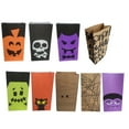 thumbnail image 1 of 12 Uds. Bolsa de dulces de Halloween bolsas de mano portátiles de papel Kraft bolsas de regalo para galletas dulces Chocolate estilo aleatorio, 1 of 6