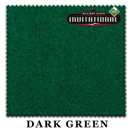 7' Championship Invitational Teflon Pool Billiard Table Felt Cloth - Dark Green - Free Spots - AUTHORIZED DEALER