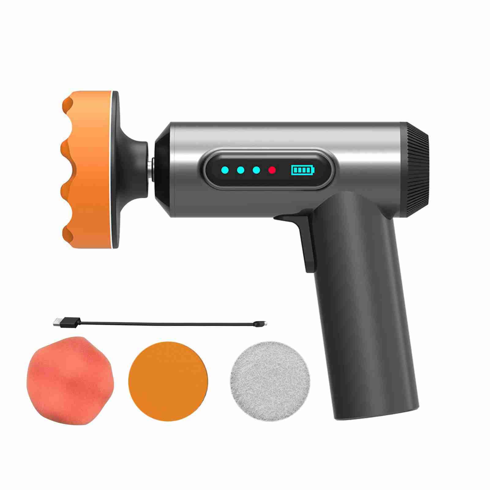 Car Polishing Machine, Cordless Buffer Polisher Kit USB Charging With Replaceable Polishing Disc For Car Paint Waxing Polishing Glass Polishing Floor Waxing