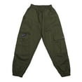 thumbnail image 5 of uikmnh Snow Pants Boys Casual Jogger Pants Warm Lined Cargo Trousers with Adjustable Ankle for Outdoor Play and Daily Wear Comfort Size:5-6 Years, 5 of 9