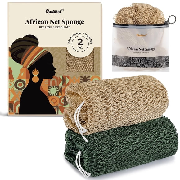 Esponja de baño CORATED African Net exfoliante para ducha