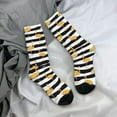 thumbnail image 5 of Vsdgher Gold Flamingo Crew Socks for Men & Women, Breathable Casual Athletic Ankle Socks, 5 of 6