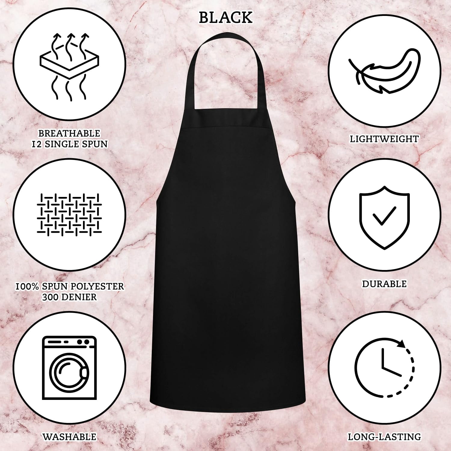 Cooking Aprons Chef - 12 Pack Waterproof Heavy Duty for Kitchen Restaurant Grilling