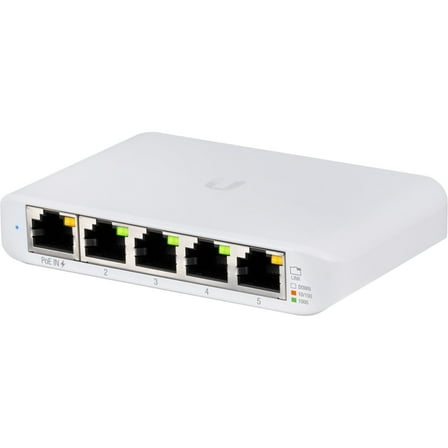 Ubiquiti UniFi Switch USW Flex Mini - Switch - smart - 4 x 10/100/1000   1 x 10/100/1000 (PoE ) - desktop - PoE  (pack of 3)