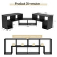 thumbnail image 3 of Costway 3 PCS TV Stand for TV's up To 65" Console Entertainment Center Bookcase Shelves Black Wood, 3 of 10