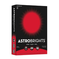 Neenah Astrobrights 30% Recycled Bright Color Paper, 8 1/2in x 11in, 24 Lb, FSC Certified, Re-Entry Red, Ream Of 500 Sheets, 21558