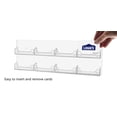 thumbnail image 3 of Marketing Holders Wall Business Card Holder with Hanging Hardware for 3.5" x 2" Gift Cards Clear Acrylic 8 Slot Display Holds 50 Contact or 30 Membership Cards No Assembly, 3 of 4