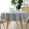 thumbnail image 3 of SHAR Nordic Style Tablecloth, Round Table And Round Tablecloth, Dustproof Cotton And Linen Tablecloth, Holiday Dinner Decoration (150X150cm), 3 of 4