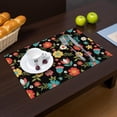 thumbnail image 2 of Placemat, Pioneer Flower Floral Print Pattern Place Mats Table Mat Set Of 2, PVC Washable Placemats for Party Kitchen Dining Decoration, 18x12 Inch, Fade Resistant, 2 of 6