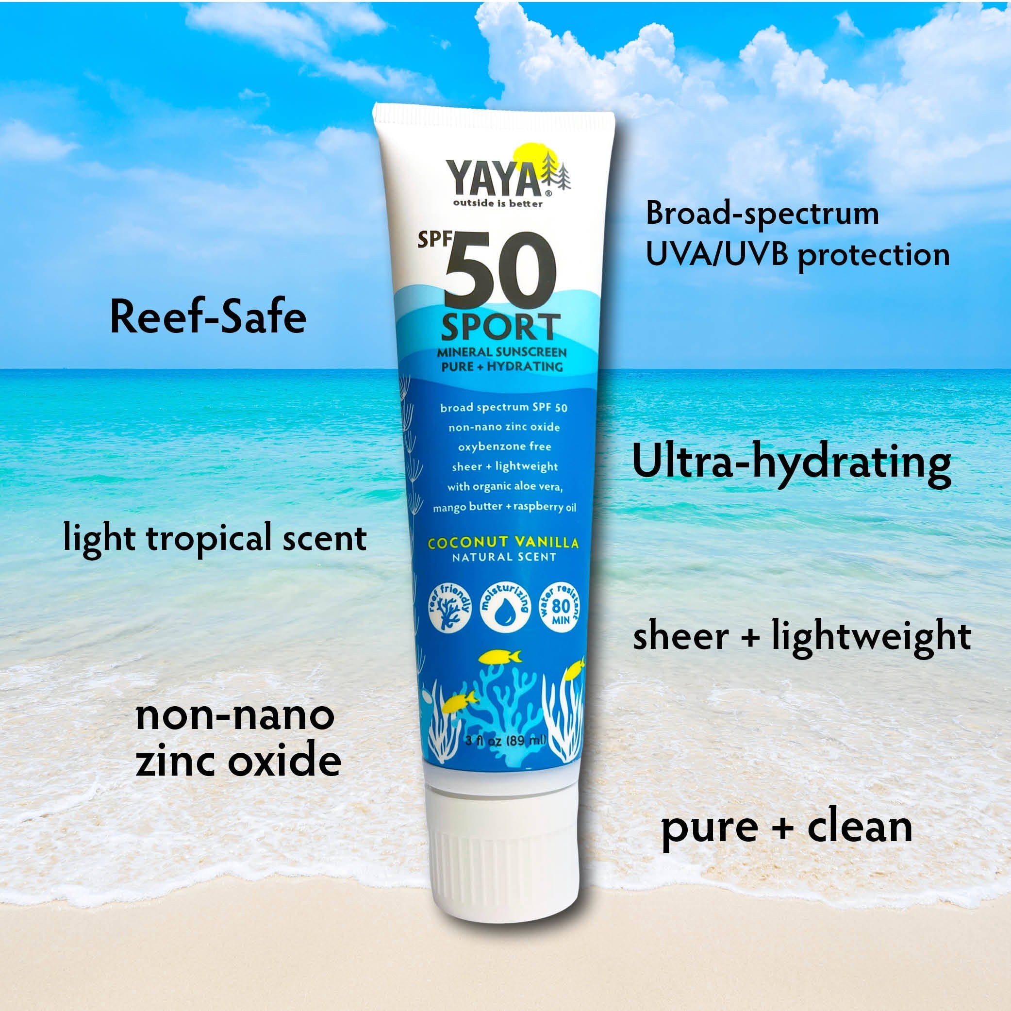 SPORT SPF 50 Mineral Sunscreen (3 oz)
