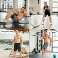 thumbnail image 5 of Mens Gym Works Out Shorts with Zipper Pockets 2 in 1 Athletic Shorts Black S, 5 of 11