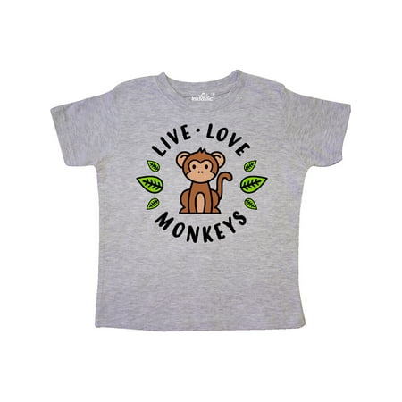

Inktastic Live Love Monkeys Gift Toddler Boy or Toddler Girl T-Shirt