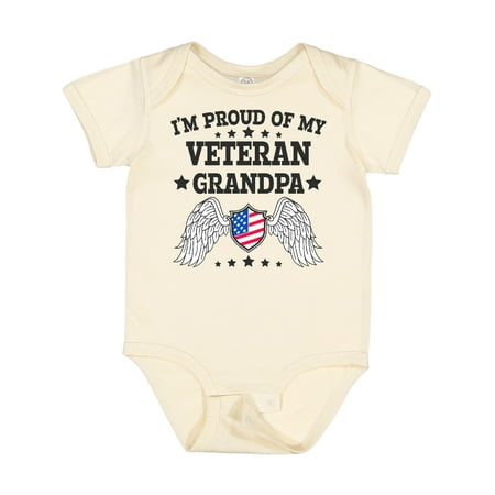 

Inktastic I m Proud of My Veteran Grandpa Boys or Girls Baby Bodysuit