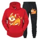 thumbnail image 3 of Conjunto de ropa deportiva con estampado de animé Shiba Inu para hombre, sudadera y pantalones con estampado de perro y animal, conjunto de 2 piezas, sudaderas y chándales divertidos para hombre, 3 of 5