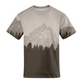 thumbnail image 5 of Men's Fashion T-Shirts Graphic Tees Mountain Views Print Tee for Men Khaki XXXXL, 5 of 6