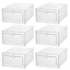 thumbnail image 1 of 6Pcs Transparent Shoes Storage Boxes Drawer Type Shoes Container Shoes Case, 1 of 2