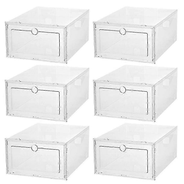 6Pcs Transparent Shoes Storage Boxes Drawer Type Shoes Container Shoes Case