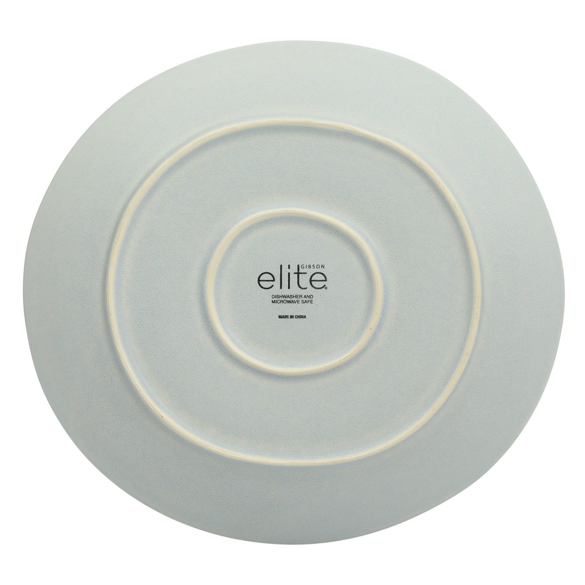 Gibson Elite Zion Mist 16 Piece Stoneware Reactive Glaze (Service for 4) Ceramic Plates and Bowls Modern Organic Dinnerware Set - Blue